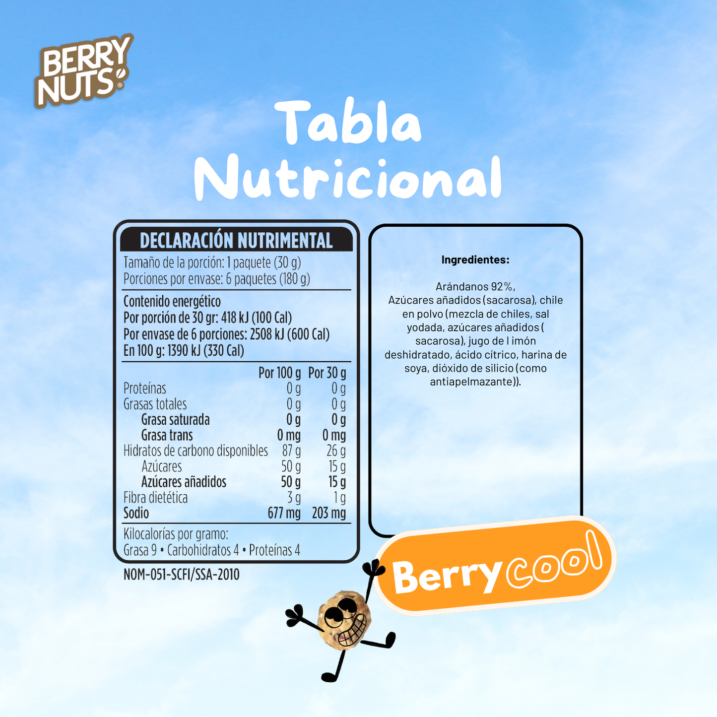 Bolsita ArandaNuts® de Arándanos Enchilados Berry Nuts® 30 g