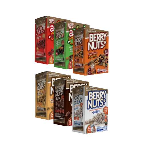 Kit Berry Nuts Six Pack Surtido | 6 Sabores | 36 Bolsitas Individuales