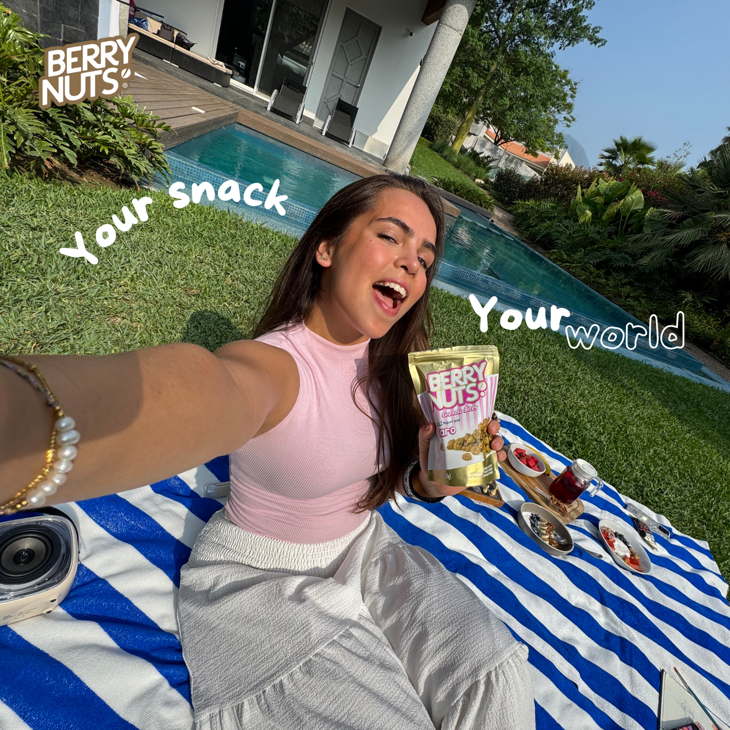 Clusters® Yogurt Griego Taro Berry Nuts® 180g y 1Kg