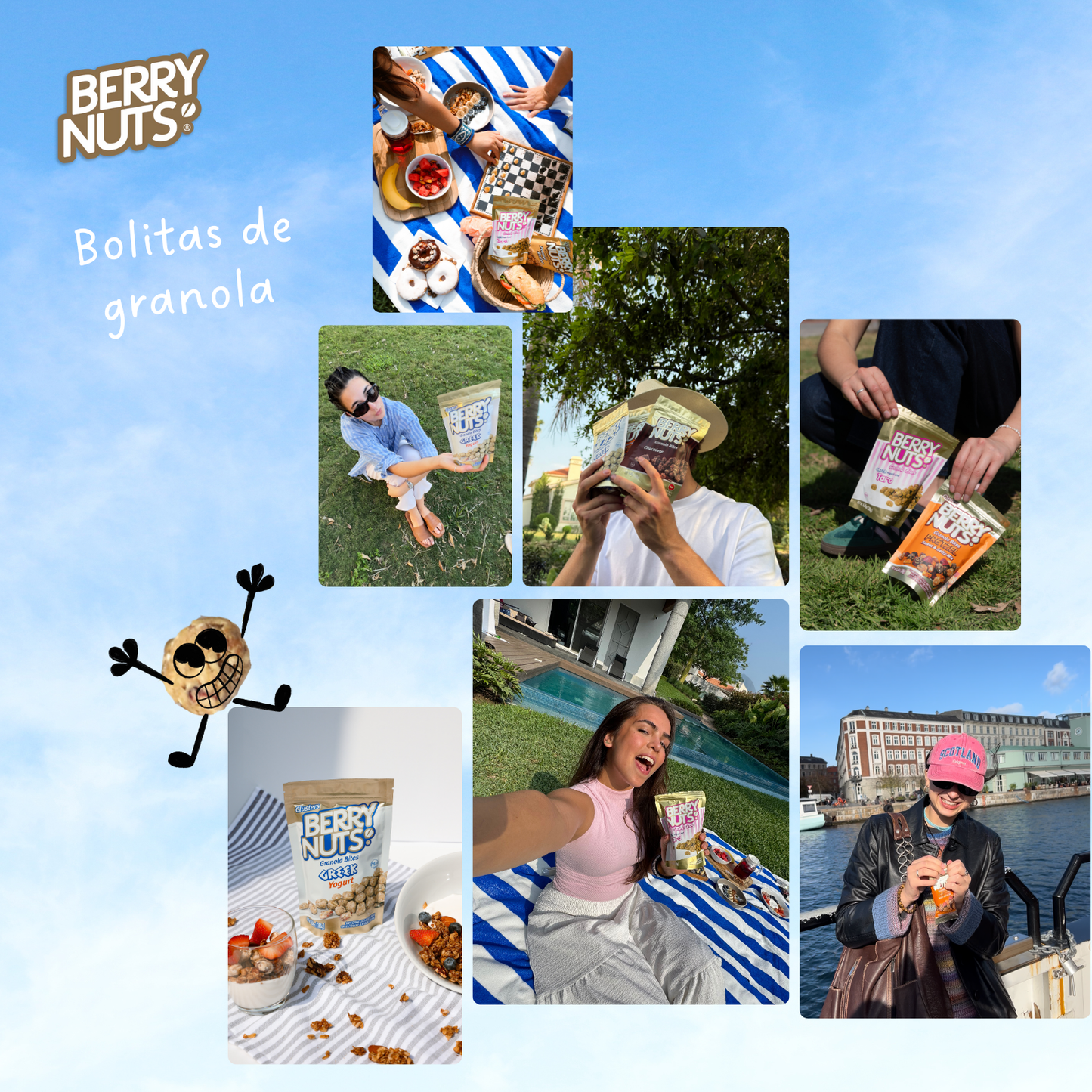 Clusters® Yogurt Griego Taro Berry Nuts® 180g y 1Kg