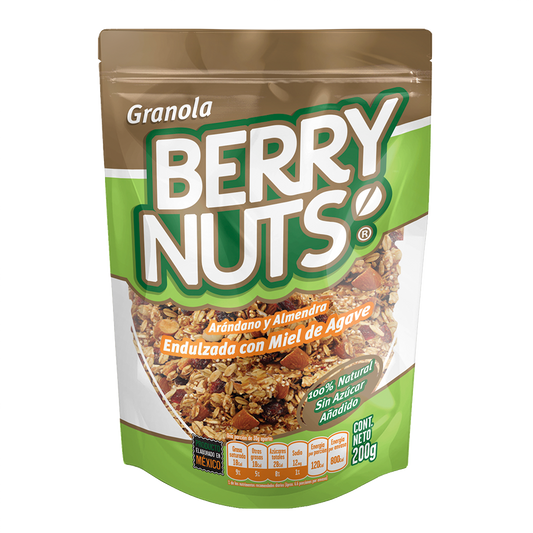 Granola Berry Nuts® con Miel de Agave, Arándano y Almendra 200g y 1kg
