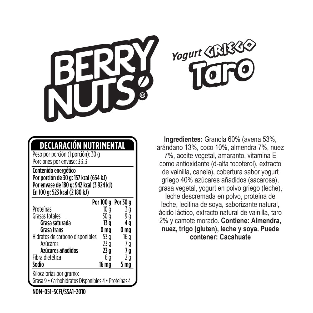 Clusters® de Granola Berry Nuts® con Yogurt Taro de 1kg