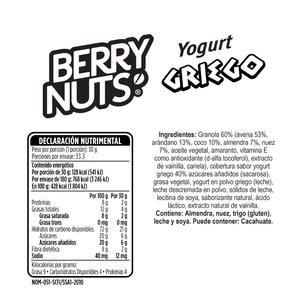 Clusters® de Granola Berry Nuts® con Yogurt Griego de 1kg