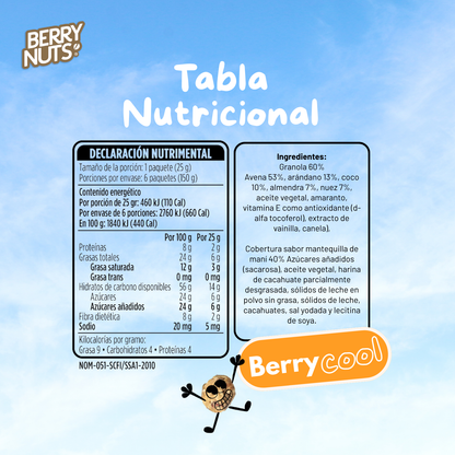 Bolsita de Clusters® Crema  de Cacahuate Berry Nuts® 25g