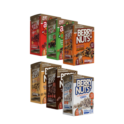 Kit Berry Nuts Six Pack Surtido | 6 Sabores | 36 Bolsitas Individuales