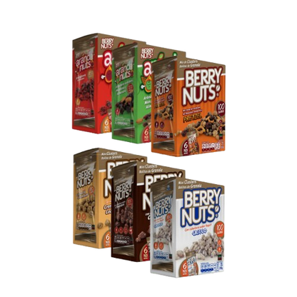 Kit Berry Nuts Six Pack Surtido | 6 Sabores | 36 Bolsitas Individuales