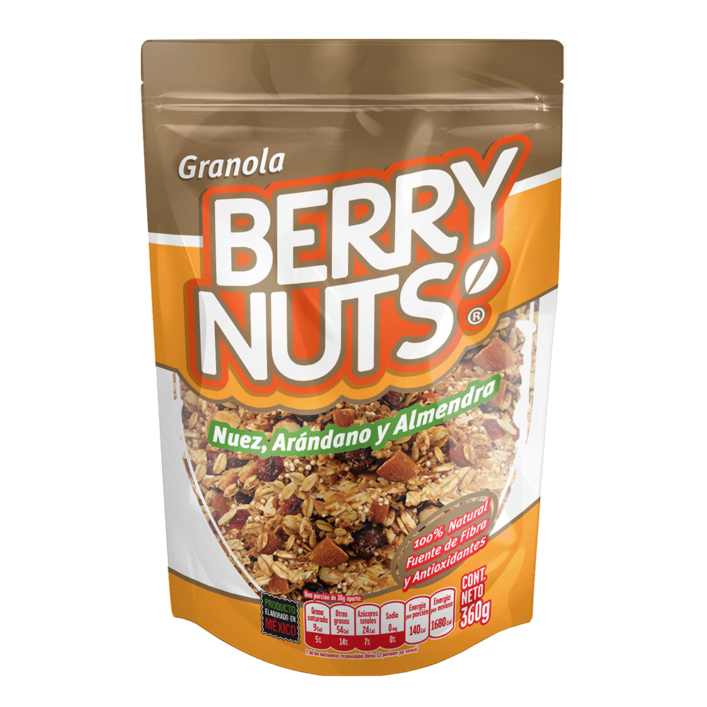 Granola Berry Nuts® Nuez, Arándano y Almendra.  La Original