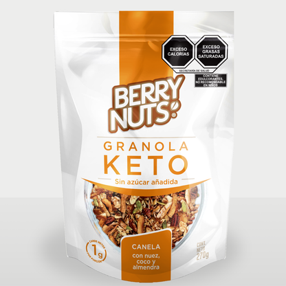 Granola Keto Berry Nuts® con Canela, Nuez, Coco y Almendra 270g