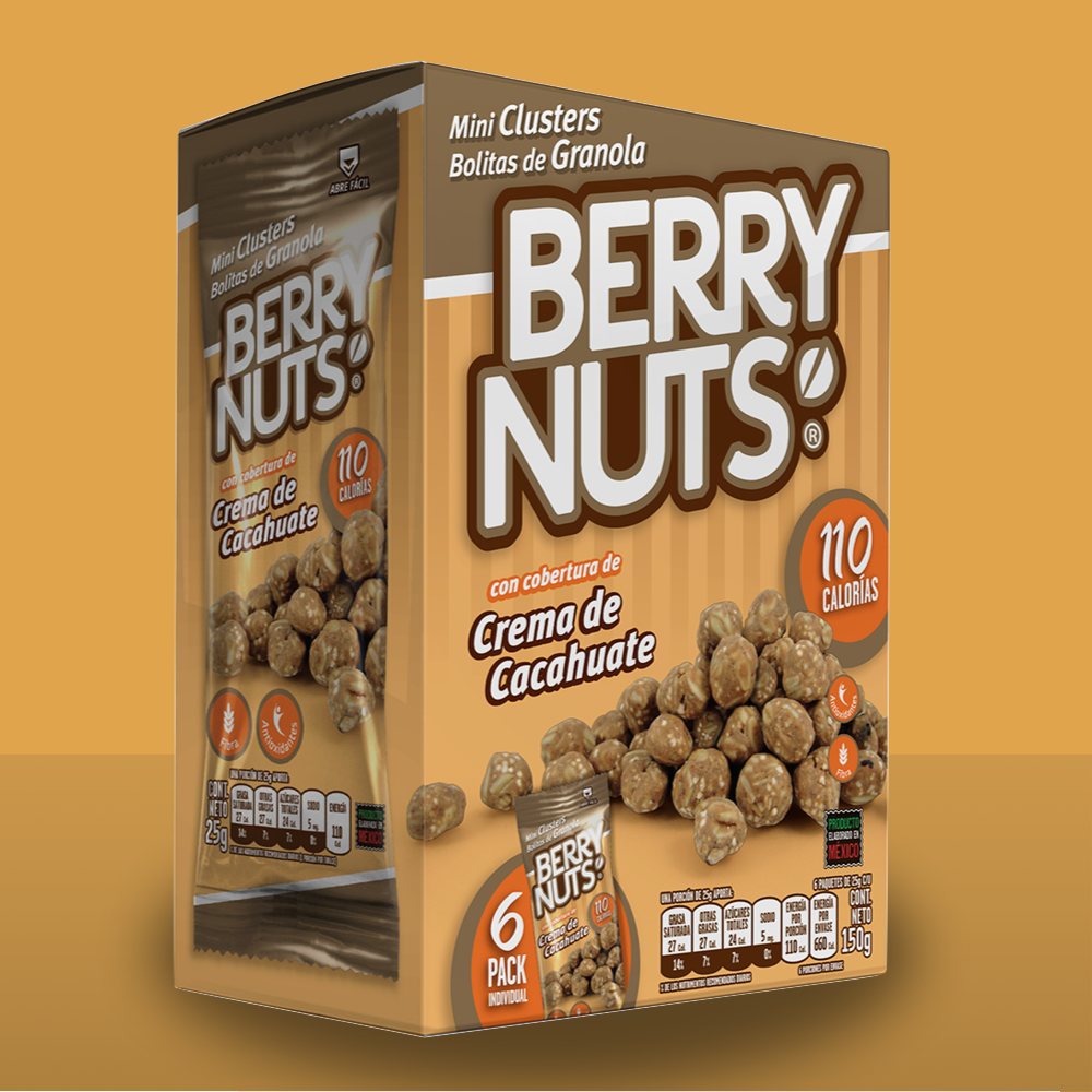 Kit Berry Nuts Six Pack Surtido | 6 Sabores | 36 Bolsitas Individuales