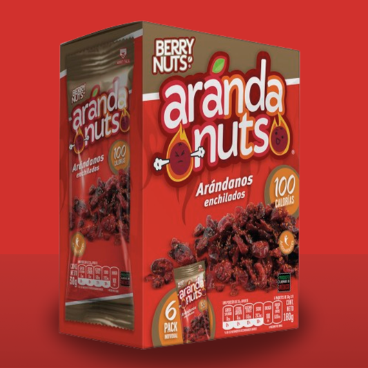 Six Pack ArandaNuts® Arándanos Enchilados 30g c/u