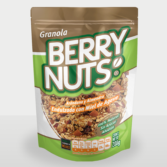 Granola Berry Nuts® con Miel de Agave, Arándano y Almendra 200g y 1kg