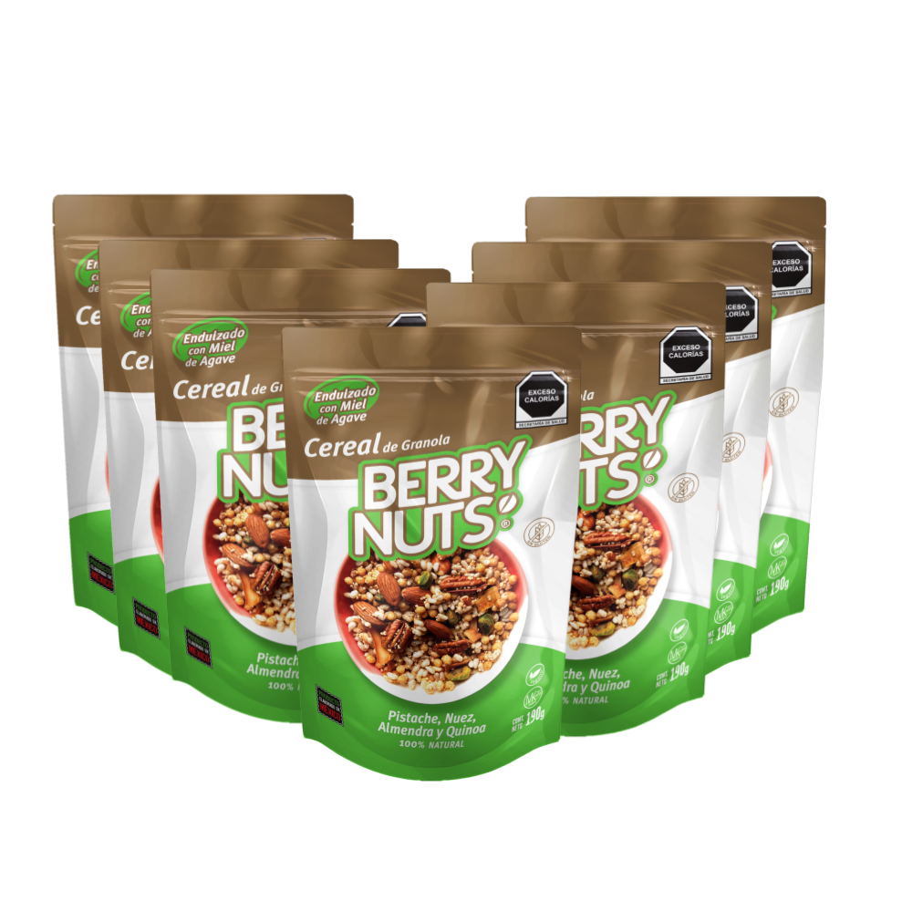 Cereal de Granola Berry Nuts® Sin Gluten con Mix de Nuez, Pistache y Quinoa