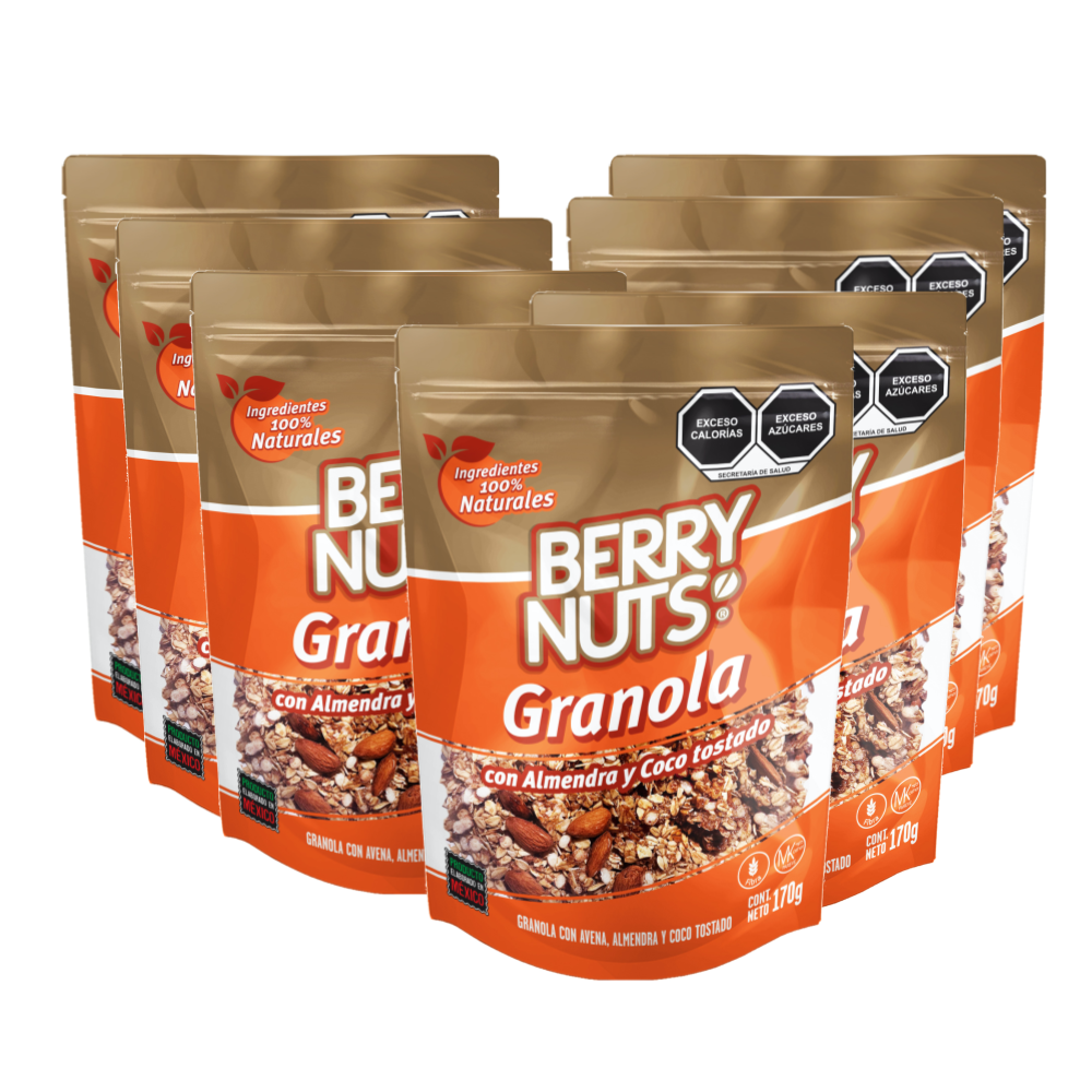 Granola Berry Nuts® con Quinoa, Almendras y Coco Tostado.