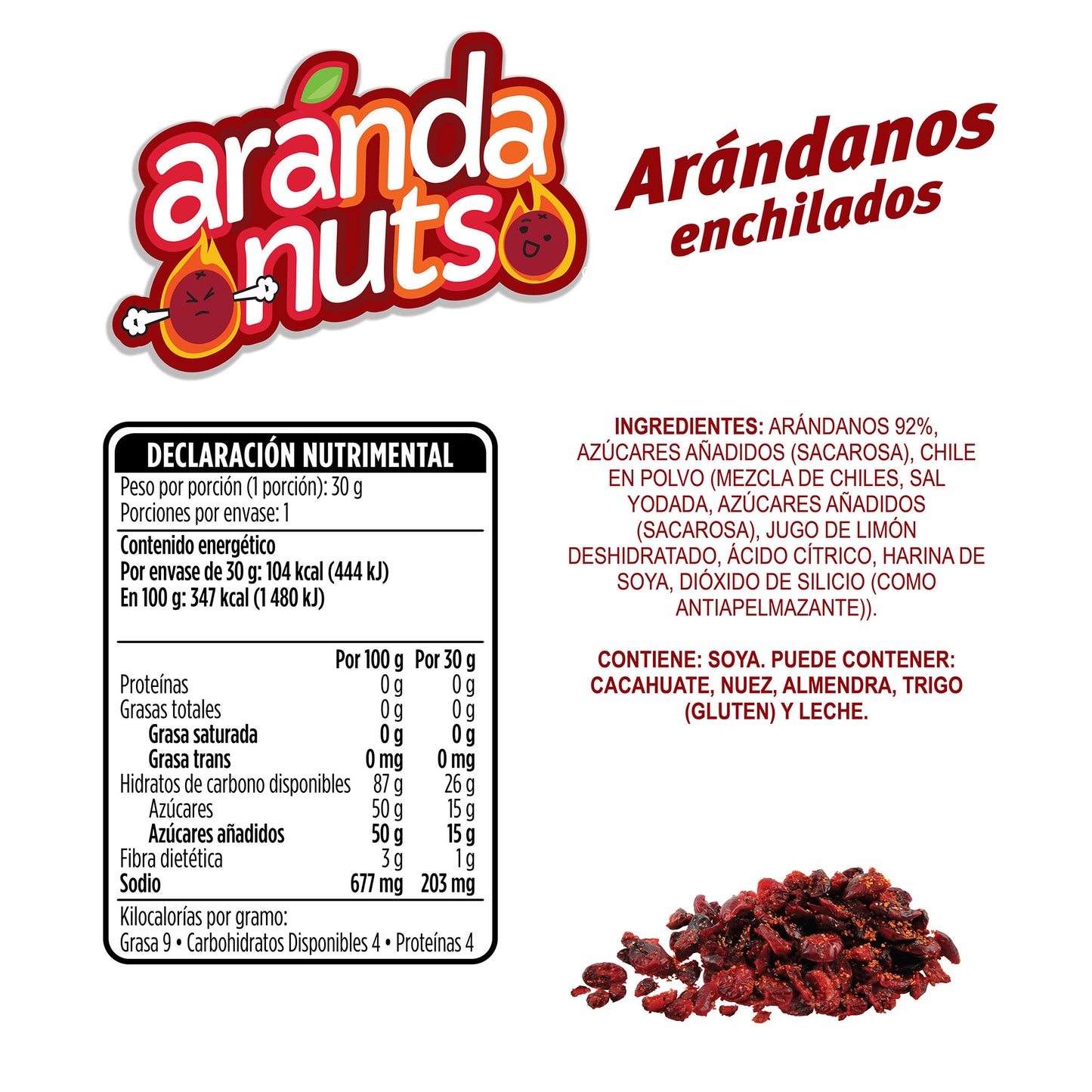 Bolista Arándanuts® Arándanos enchilados - 30gr 🌱