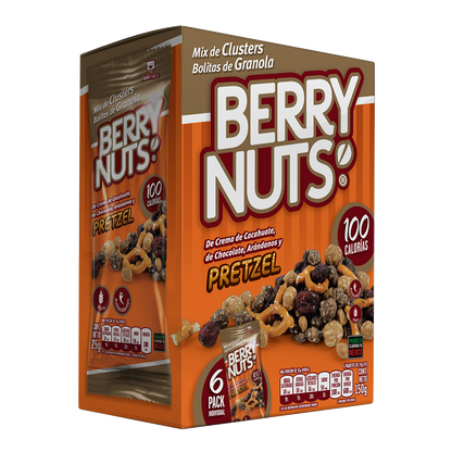 Snacks de Mini Clusters® de Granola Berry Nuts® de Mix con Pretzel de 25g (6 Pack)