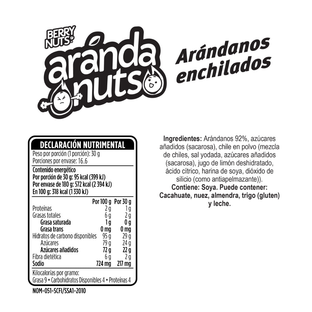 MEDIO KILO Arándanuts® Arándanos Enchilados 🌱