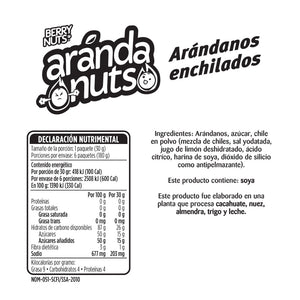 Arándanuts® Arándanos Enchilados. 6 pack 30gr c/u 🌱