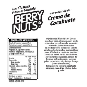Snacks Mini Clusters de Crema de Cacahuate. 6 pack 25gr c/u